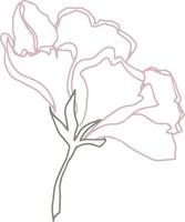 fleurs de modèle vectoriel avec des feuilles. illustration botanique pour papier peint, textile, tissu, vêtements, papier, cartes postales