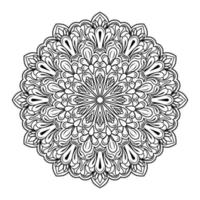 art vectoriel de mandala décoratif ornemental arrondi pour la page de livre de coloriage pour adultes et enfants vol-5