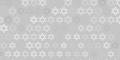 texture de vecteur gris clair avec des symboles de la maladie.
