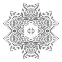 vecteur de mandala art ligne pour la conception