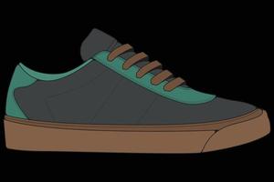 chaussures de baskets vectorielles pour l'entraînement, illustration vectorielle de chaussure de course. chaussures de sport couleur pleine. vecteur