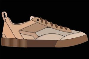 chaussures de baskets vectorielles pour l'entraînement, illustration vectorielle de chaussure de course. chaussures de sport couleur pleine. vecteur