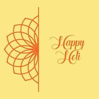 affiche colorée du festival indien holi, avec calligraphie happy holi. vecteur