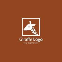 modèle de conception de logo girafe. illustration vectorielle animal sauvage vecteur