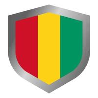 bouclier drapeau guinée vecteur