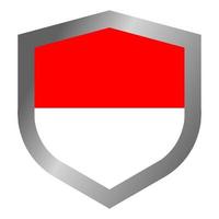bouclier drapeau indonésien vecteur