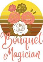 bouquet maqician citation drôle vecteur