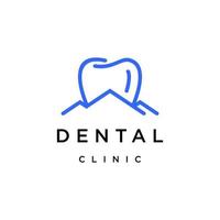 modèle de conception d'icône de logo de clinique dentaire à plat vecteur