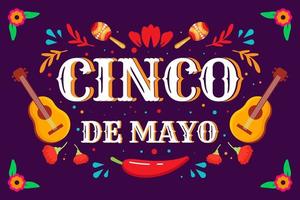 cinco de mayo fond illustration design plat vecteur