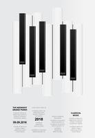 Musique piano à queue affiche fond modèle illustration vectorielle vecteur