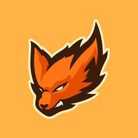 création de logo de mascotte de renard roux vecteur