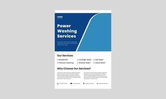 modèle de conception de flyer de service de lavage électrique. affiche de service de lavage à pression, conception de dépliants. dépliant de lavage à pression professionnel. vecteur