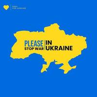 typographie de la guerre d'ukraine publication sur les médias sociaux vecteur