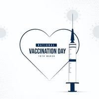 illustration de la journée nationale de la vaccination vecteur