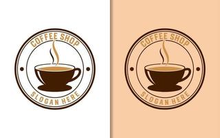 étiquette de timbre de café avec un logo minimaliste simple vecteur