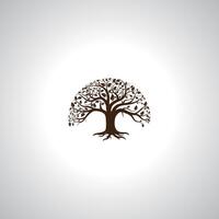 création de logo d'arbre vecteur