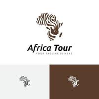 afrique zèbre silhouette animal faune visite voyage logo modèle vecteur
