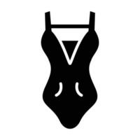 icône de glyphe de maillot de bain femme vecteur