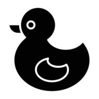 icône de glyphe de jouet de canard vecteur