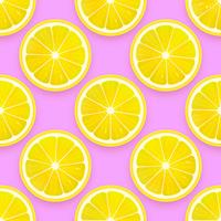 Fond de vecteur de citron frais sans soudure