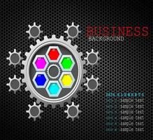 engrenages de couleur de concept de fond d'affaires avec élément de données vecteur