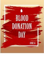bannière de la journée mondiale du donneur de sang.vecteur vecteur