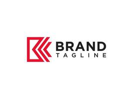 logo de la lettre initiale k. forme carré rouge isolé sur fond blanc. utilisable pour les logos d'entreprise et de marque. élément de modèle de conception de logo vectoriel plat.