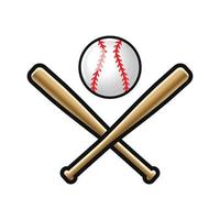 illustration de batte de baseball, illustration vectorielle vecteur
