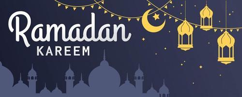 bannière de vecteur de ramadan kareem