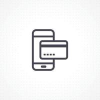 icône de paiement mobile vecteur