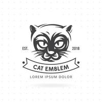 modèle de logo vectoriel tête de chat