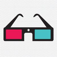 Lunettes de cinéma 3D vecteur