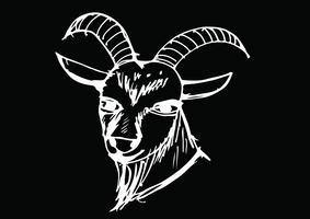 illustration de dessin animé de chèvre vecteur