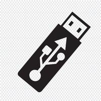 Clé USB icon vecteur