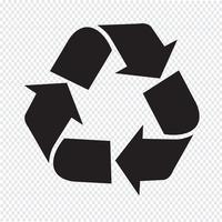 Recycler le symbole symbole vecteur