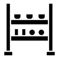 icône de glyphe de rack vecteur