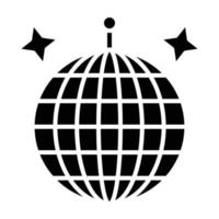 icône de glyphe de boule disco vecteur