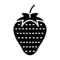 icône de glyphe de fraise vecteur