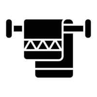 icône de glyphe de porte-serviettes vecteur