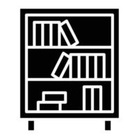 icône de glyphe de bibliothèque vecteur