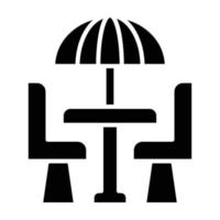icône de glyphe de terrasse vecteur