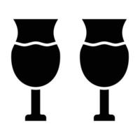 icône de glyphe de boisson d'été vecteur