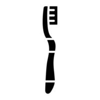 icône de glyphe de brosse à dents vecteur