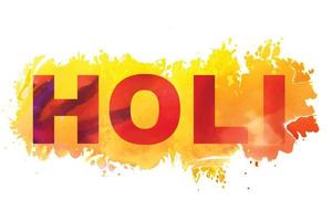 fond de joyeux holi avec fond de texte coloré vecteur