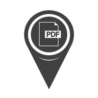 Pointeur de carte PDF Icon vecteur