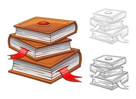 illustration de conception de vecteur de livres isolé sur fond blanc