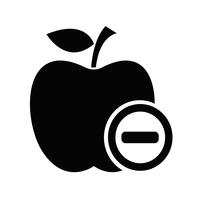 signe de symbole icône pomme vecteur