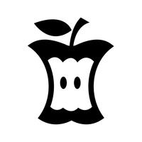 signe de symbole icône pomme vecteur