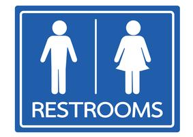Symbole de toilettes homme et femme vecteur