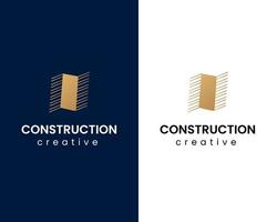 modèle de vecteur de conception de logo de construction